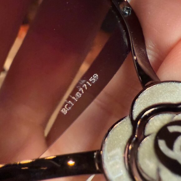 Chanel 4164 Vintage Swarovski Crystal Camellia CC Grey Sunglasses - Picture 11 of 12